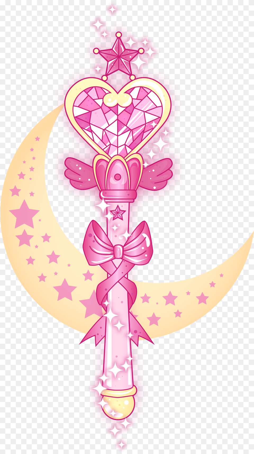 Made Another U0027fight Like A Mahou Shoujou0027 Piece Sailor Sailor Chibi Moon Wand, Art, Graphics, Purple, Flower Png