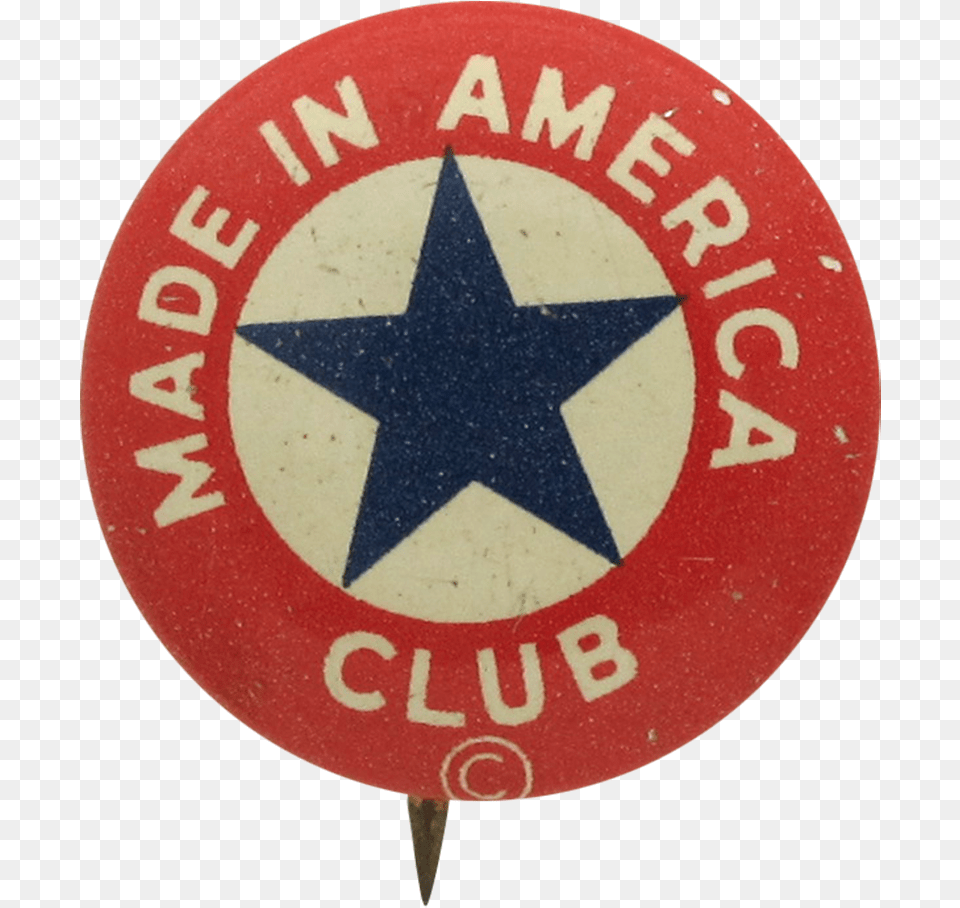 Made In America Club Button Museum Emblem, Badge, Logo, Symbol Free Png