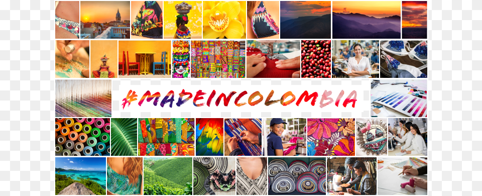 Made In Colombia Collage Mob Car, Art, Person, Baby, Food Png Image
