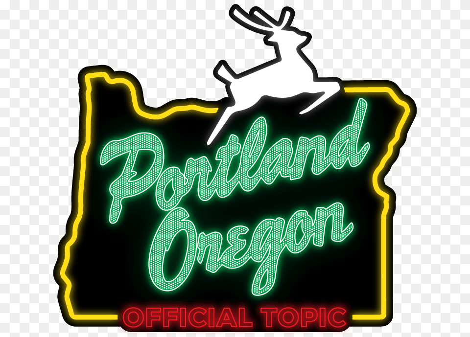Made In Oregon Sign, Light, Neon Png