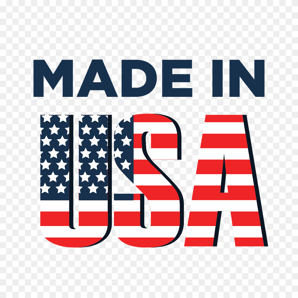Made In Usa Logo, American Flag, Flag, Text Free Transparent Png