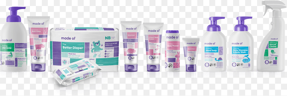 Made Of Our Story Baby Products Made Of Baby Products, Bottle, Lotion Png Image