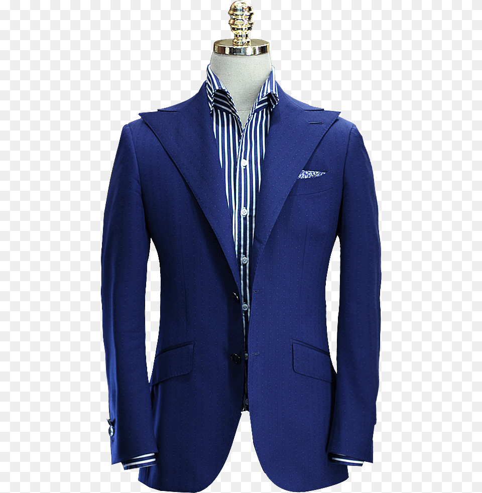 Made Suits Blue Moon Peak Sparrow Lapel Suit Stylbiella, Blazer, Clothing, Coat, Formal Wear Free Png
