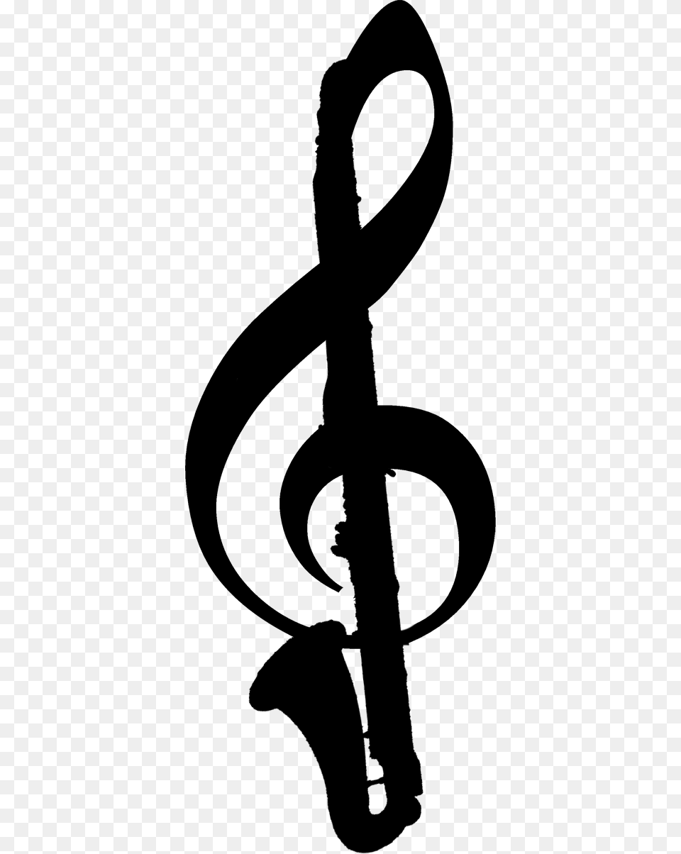 Made This Bass Clarinet Shirt Design Then We Had No Marching Bass, Silhouette, Cross, Symbol Free Png Download