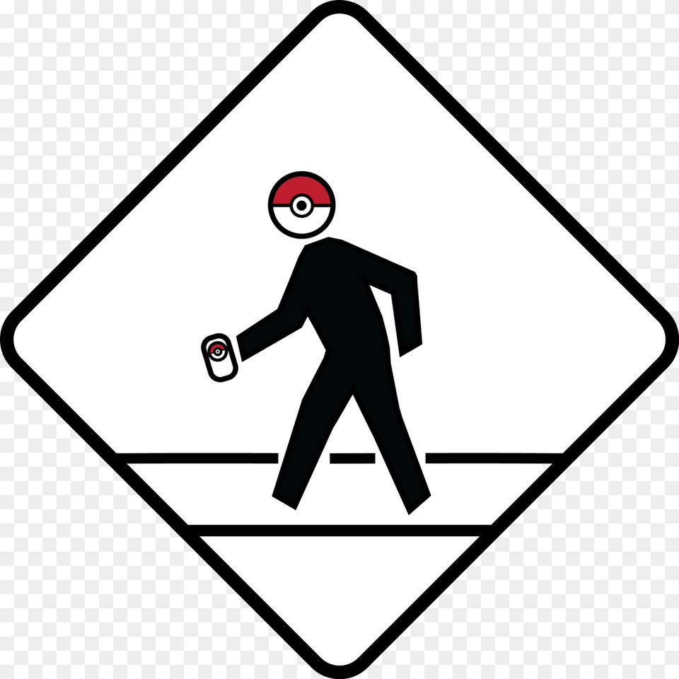 Made This For All The Pokemon Go Players Out There Yellow 5 0 Demon Crossing, Sign, Symbol, Adult, Male Free Png Download