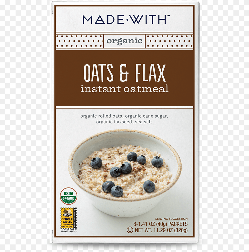 Made With Oatmeal Flax Amp Oat Org1129 Oz, Breakfast, Food, Berry, Fruit Free Png