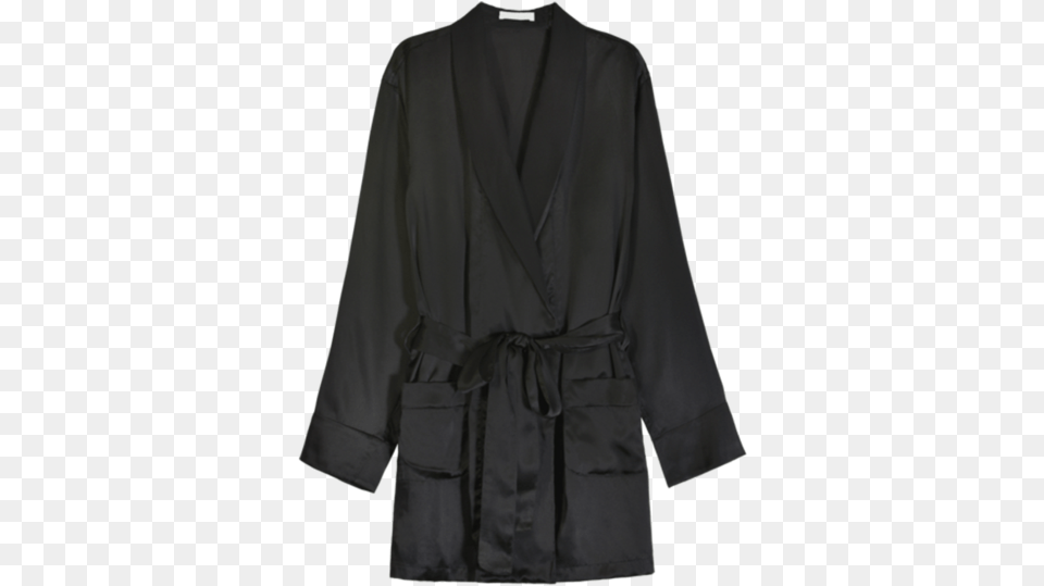 Madeline Robe Black Overcoat, Clothing, Fashion, Coat, Dress Free Png
