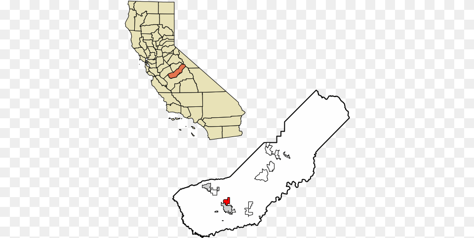 Madera County California Incorporated And Unincorporated California Map, Plot, Chart, Outdoors, Land Png Image