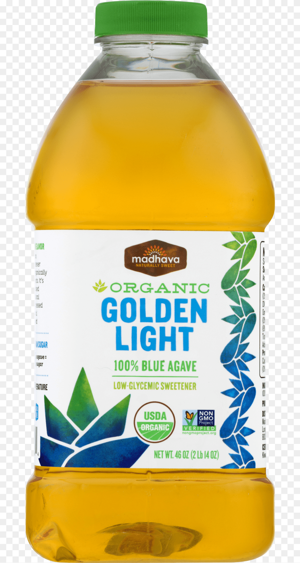 Madhava Organic Golden Light 100 Blue Agave 46 Oz Madhava Organic Golden Light Blue Agave 235 Oz, Beverage, Juice, Bottle, Shaker Free Transparent Png