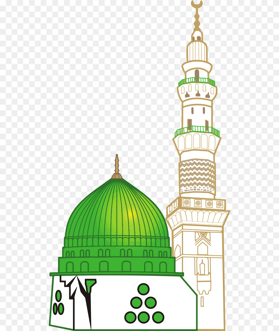 Madina Vector Gumbad E Khizra, Architecture, Building, Dome, Mosque Free Png