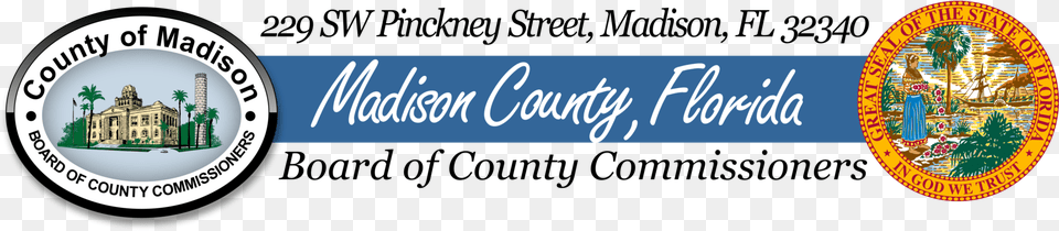 Madison County Board Of County Commissioners Official Calligraphy, Badge, Logo, Symbol, Person Free Png Download