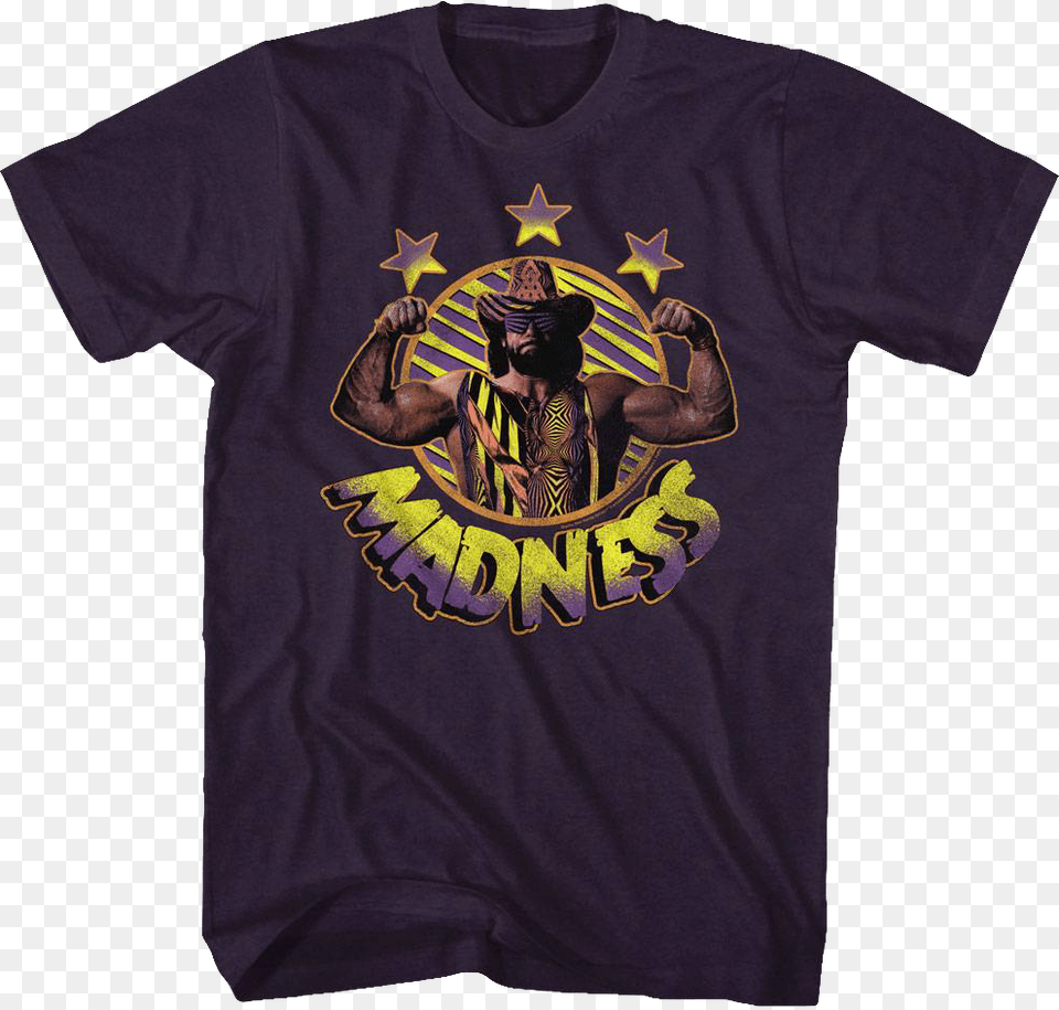 Madness Macho Man Randy Savage T Shirt Skid Row Band T Shirt, Clothing, T-shirt, Adult, Male Free Transparent Png