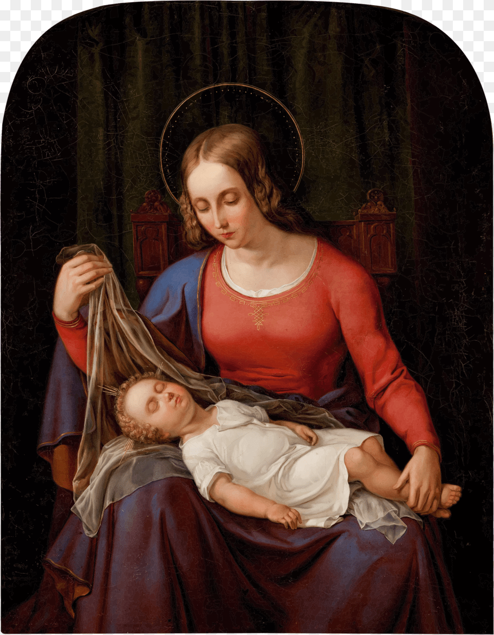 Madonna And Child Madonna And Child, Art, Painting, Baby, Person Free Png Download