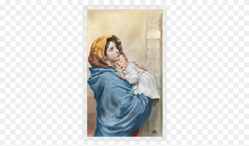 Madonna Of The Street Mother And Child Prayer Card, Art, Painting, Adult, Portrait Free Png Download