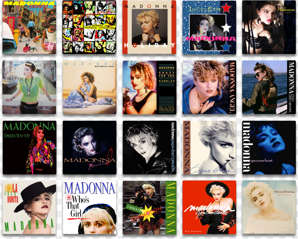 Madonna Singles Google Drive Hd Download Collage, Adult, Person, Woman, Female Png