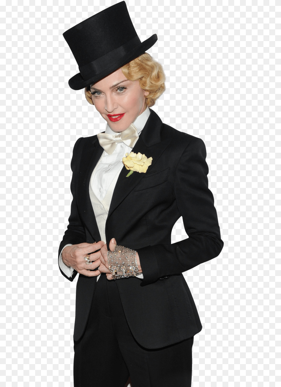Madonna Transparent Image Madonna, Accessories, Tie, Suit, Person Free Png Download