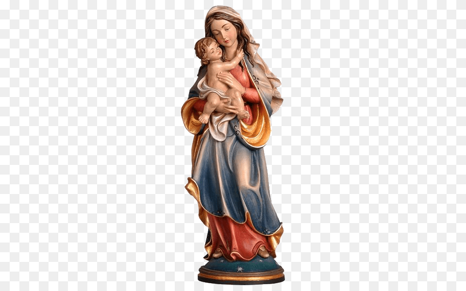 Madonna With Baby Jesus Vii Ornatis, Figurine, Adult, Female, Person Png Image