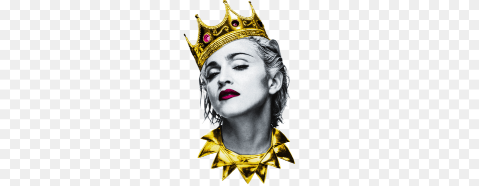 Madonna With Golden Crown Madonna In Madonna, Accessories, Jewelry, Adult, Female Png