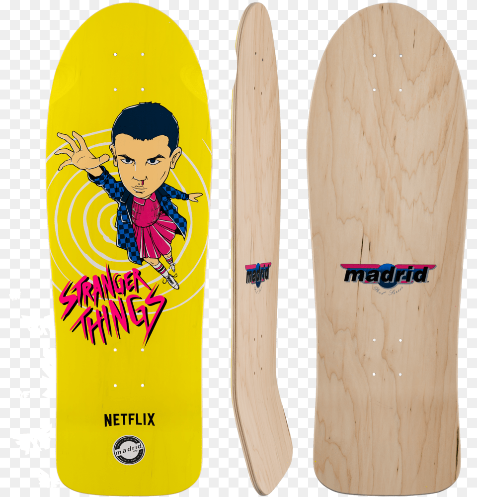 Madrid Stranger Things 2 Eleven Skateboard Deck W Netflix, Baby, Person, Cricket, Cricket Bat Png