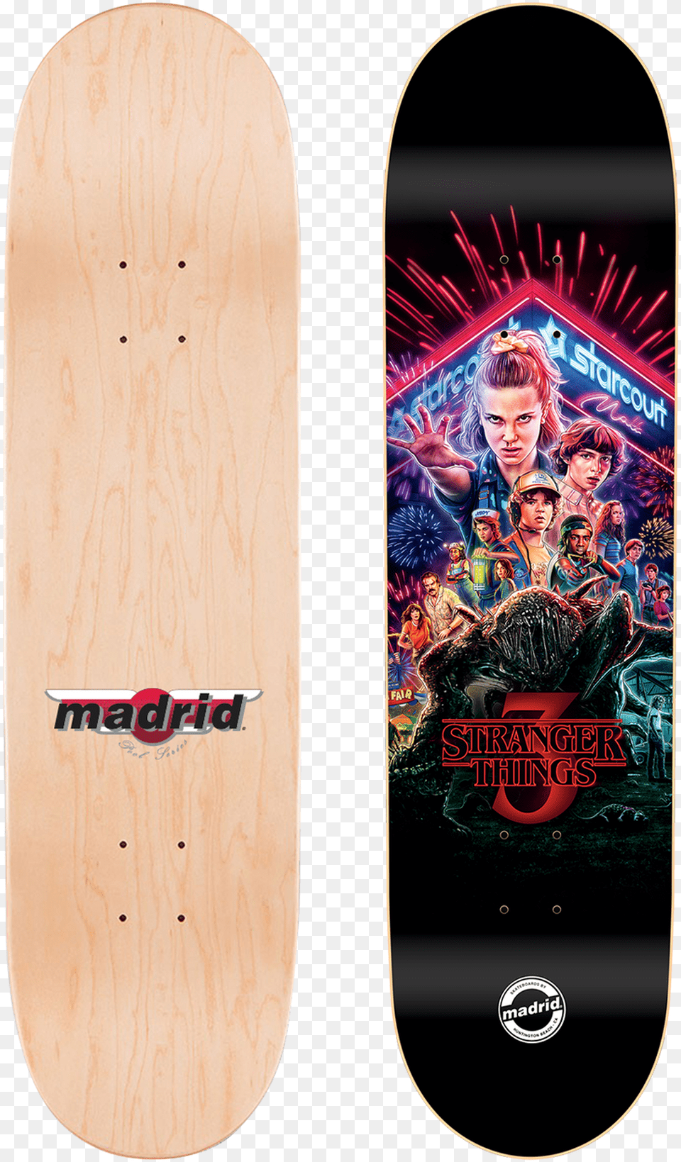 Madrid X Stranger Things, Adult, Female, Person, Skateboard Png Image