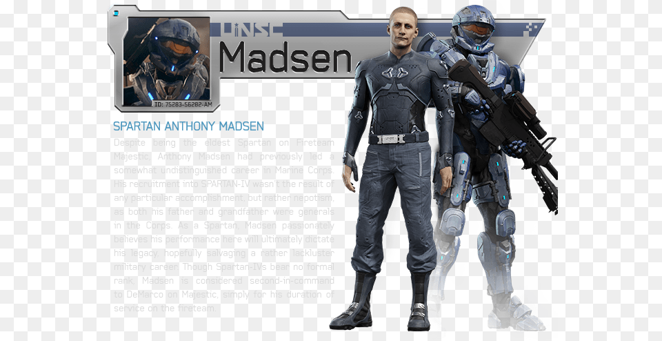 Madsen Halo 4 Madsen Armor, Adult, Male, Man, People Free Png Download