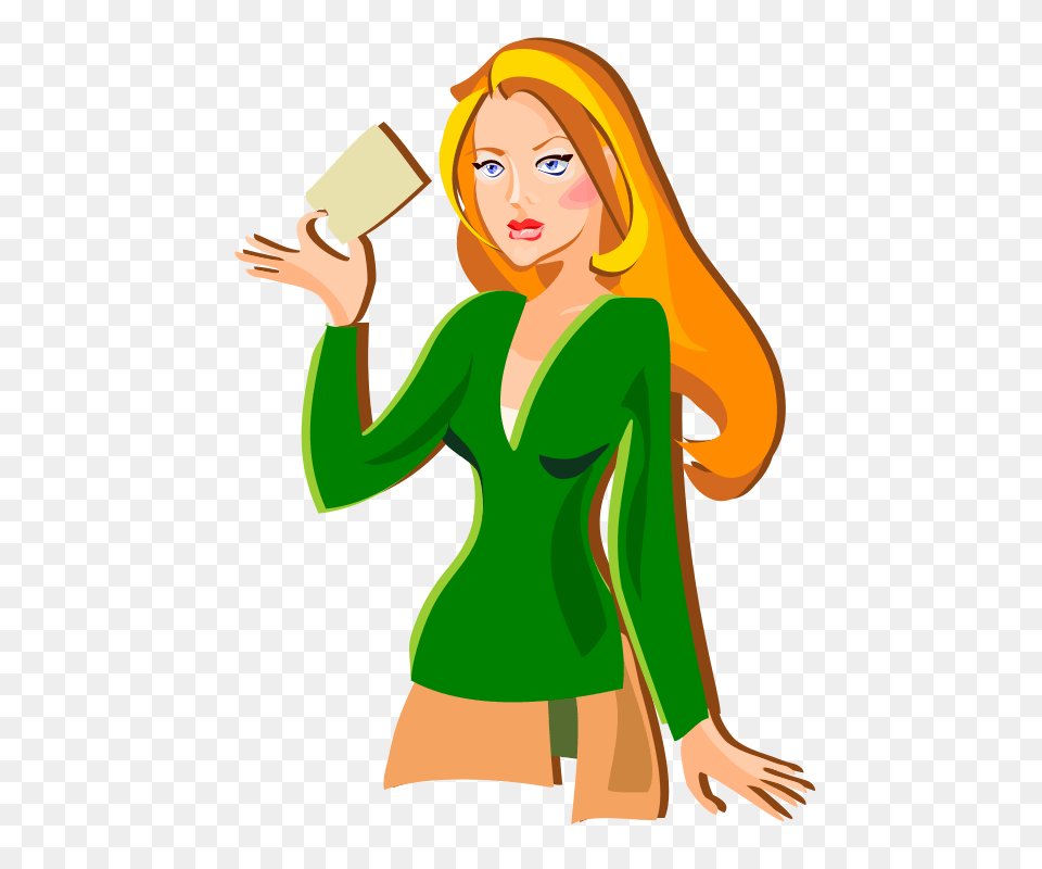 Maebe Redhead Holding A Card, Adult, Sleeve, Person, Long Sleeve Free Transparent Png
