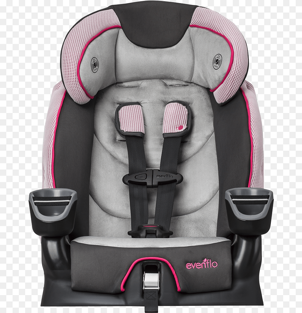 Maestro Performance Harnessed Booster Car Seat Amp Evenflo Car Seat Green And Grey, Transportation, Vehicle, Baby, Person Png Image