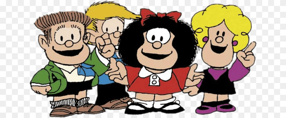 Mafalda And Friends Image Animation, Baby, Person, Cartoon, Face Free Png