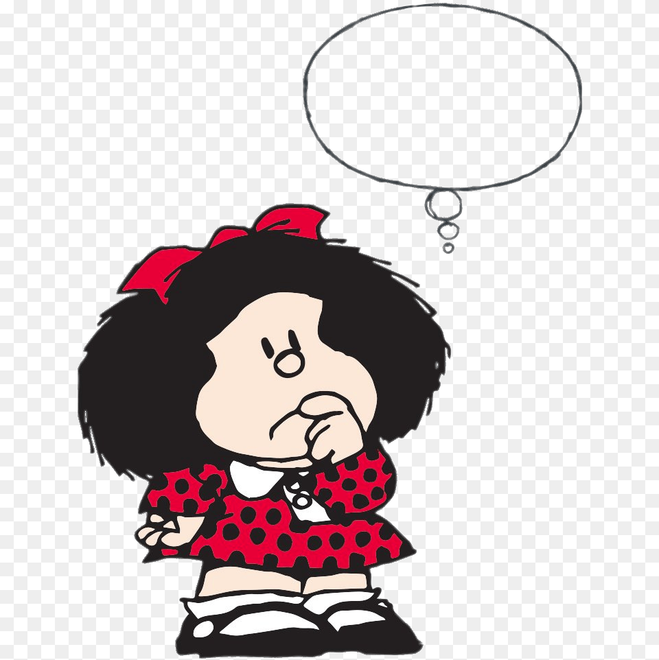 Mafalda Thinking Hard Vignette Dicembre Buona Domenica, Accessories, Jewelry, Necklace, Earring Free Png