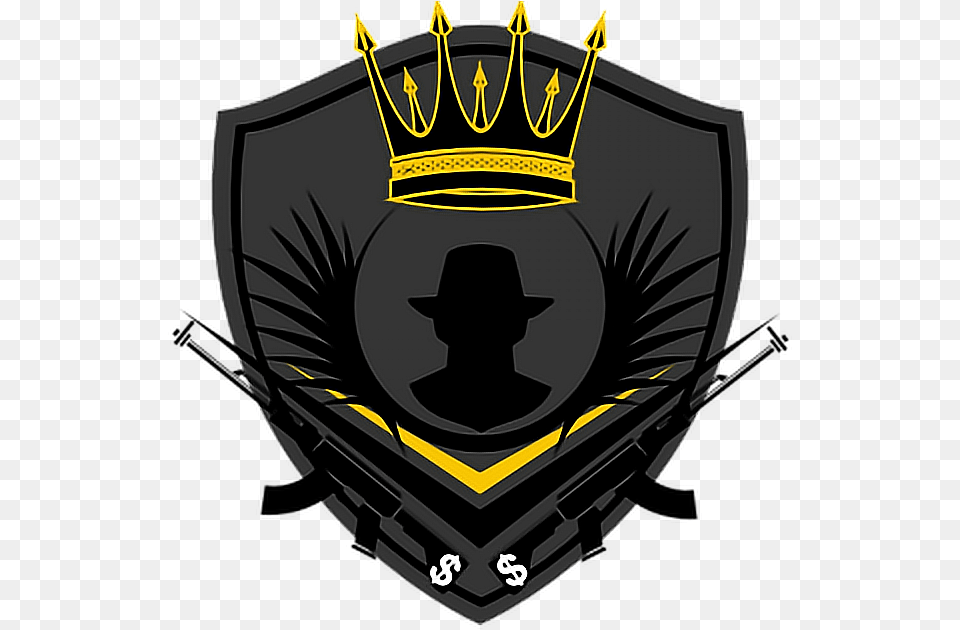 Mafia Crown Logo Gold Sticker By Ryan Quotah Gold Boss Logo, Emblem, Symbol, Armor Free Png