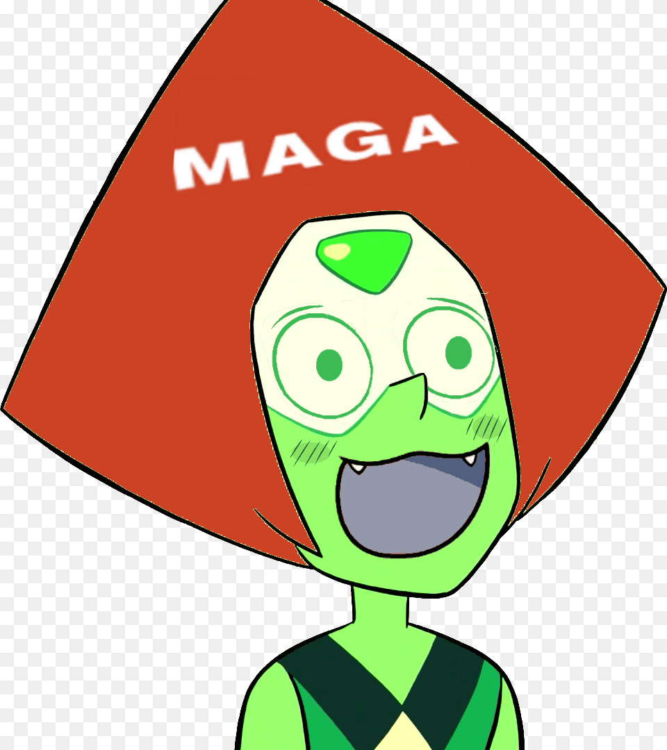 Maga Crippled America Green Clip Art Leaf Peridot Maga Hat, Clothing, Face, Head, Person Png Image