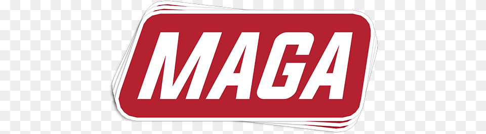 Maga Red Decal Sign, First Aid, Symbol, Text, Sticker Png Image