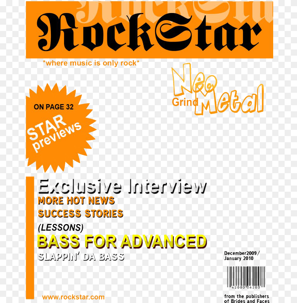 Magazine Cover Clipart Music Magazine Cover Template, Advertisement, Poster, Person Free Transparent Png