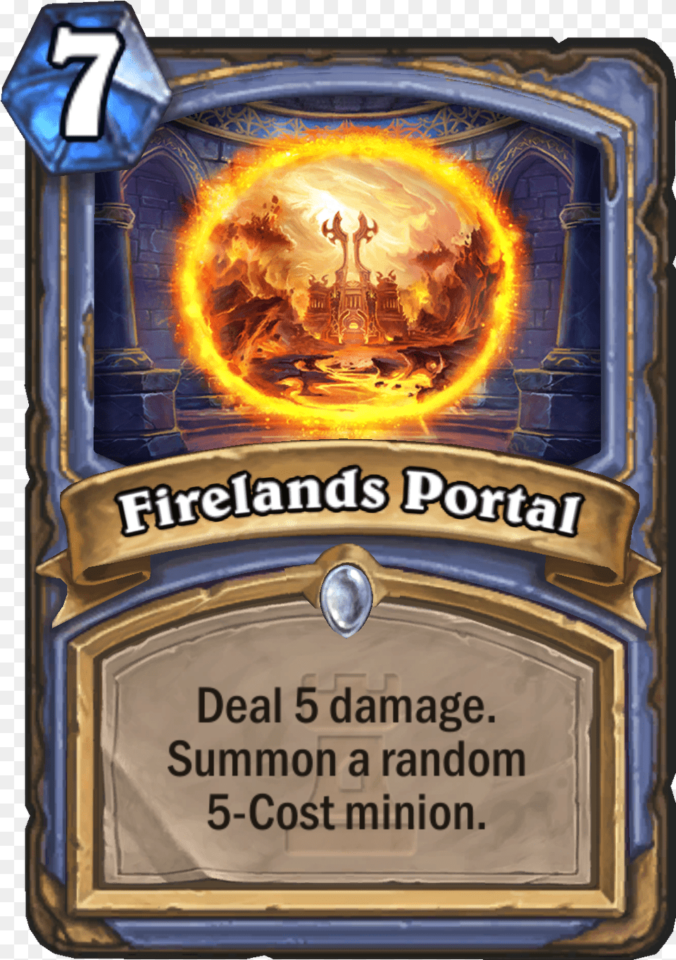 Mage Kar 076 Firelandsportal Hearthstone Firelands Portal, Advertisement, Poster, Architecture, Building Png Image