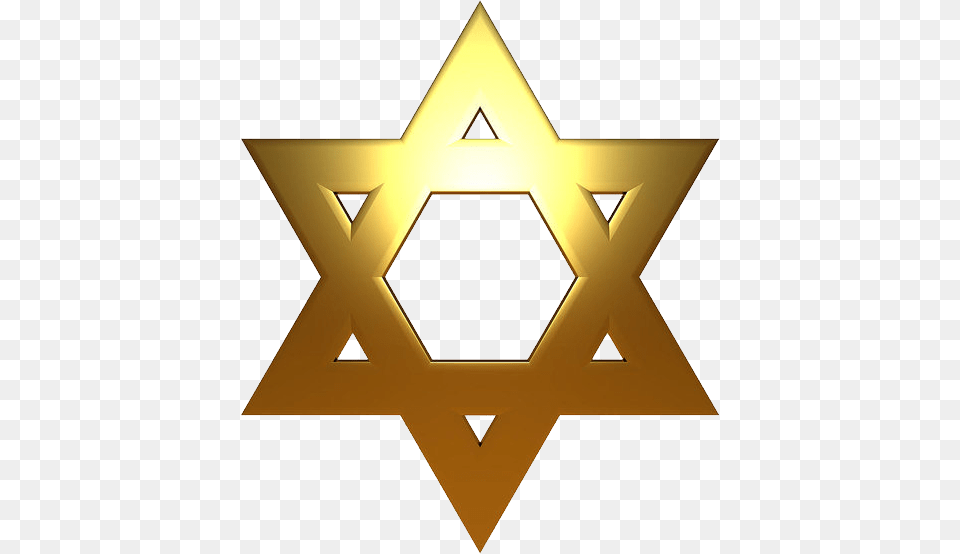 Magen David, Star Symbol, Symbol, Cross, Gold Png Image