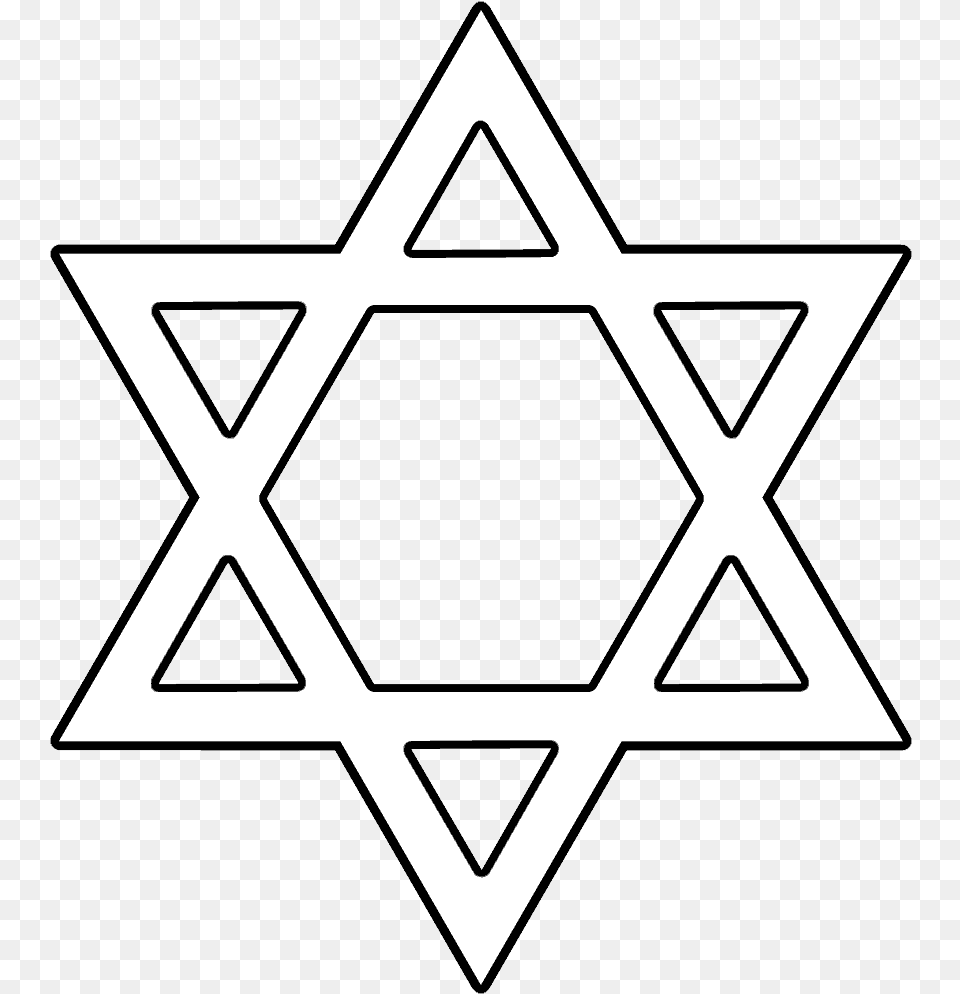 Magen David Jewish Star With Transparent Star Of David Colouring, Star Symbol, Symbol Png Image