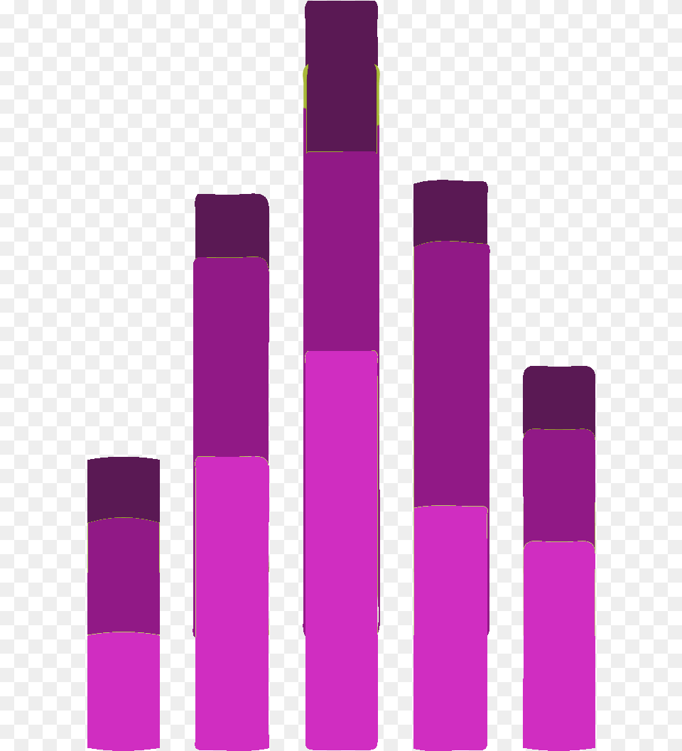 Magenta Bar Graph Icon Plastic, Purple, Cosmetics, Lipstick, Bar Chart Free Png Download