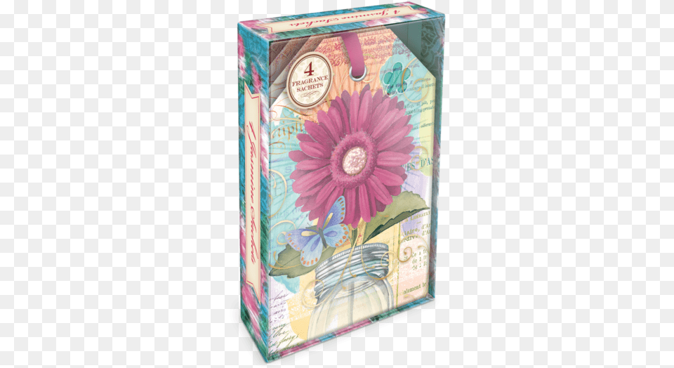 Magenta Daisy Jar Boxed Scented Sachet Decorative Scented Sachet Magenta Daisy Design By, Book, Publication, Flower, Plant Png