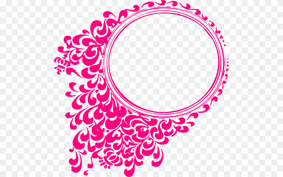 Magenta Filigree Circle Clip Art, Oval, Pattern, Floral Design, Graphics Png Image