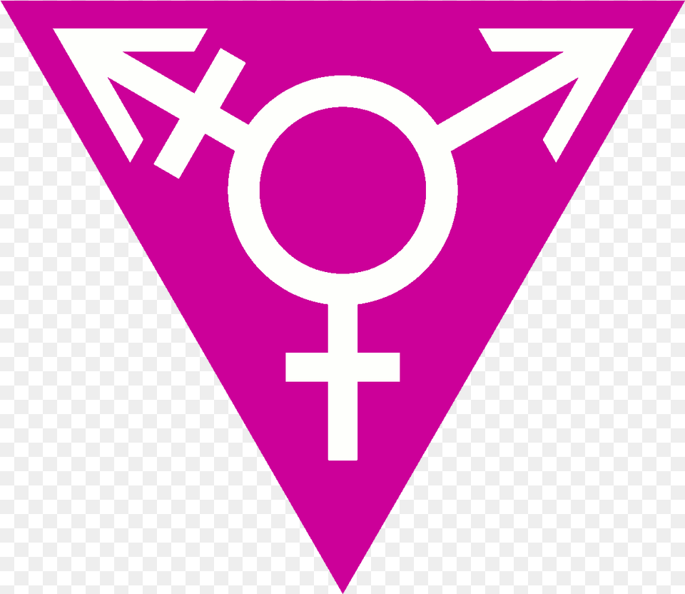 Magenta Transgender Triangle Wide Transgender Equality Square Sticker 3quot X Png Image