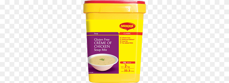 Maggi Gluten Free Crme Of Chicken Soup Mix 2kg X Maggi Chicken Stock Powder, Mailbox, Bowl, Food, Meal Png