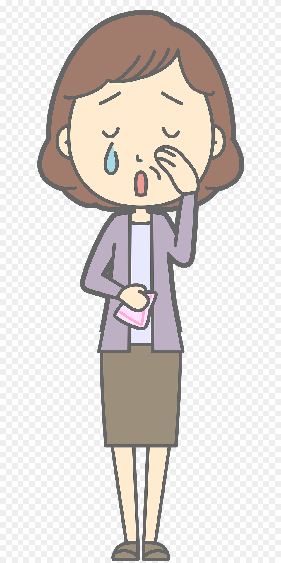 Maggie Middle Aged Woman Is Crying Clipart, Person, Face, Head, Book Png Image