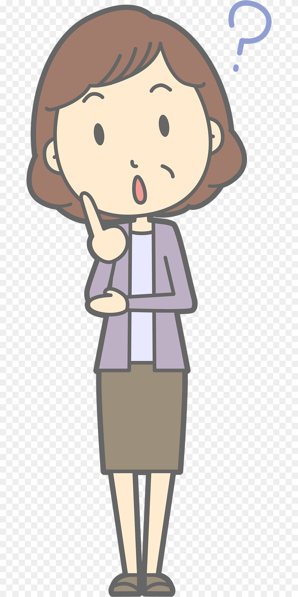 Maggie Middle Aged Woman Is Questioning Clipart, Book, Comics, Publication, Person Png Image