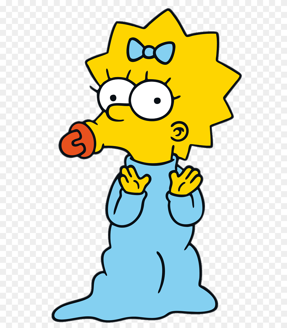 Maggie Simpson With Pacifier, Cartoon, Baby, Person Png