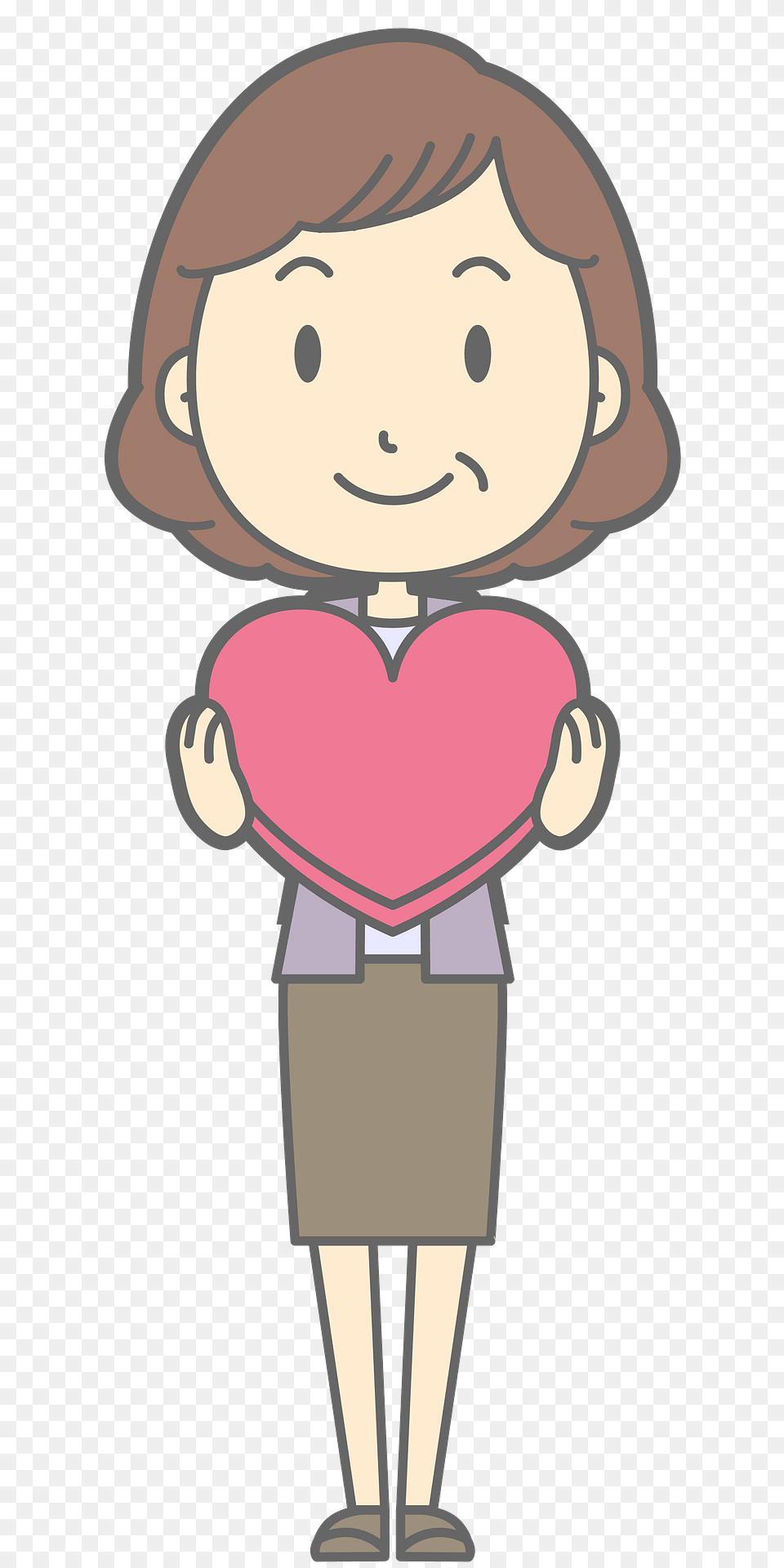 Maggie Woman Is Holding A Red Heart Clipart, Face, Head, Person Free Png