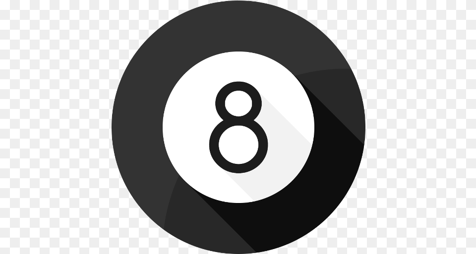 Magic 8 Ball Picture Twitter Black Circle Icon, Symbol, Number, Text, Disk Free Png Download