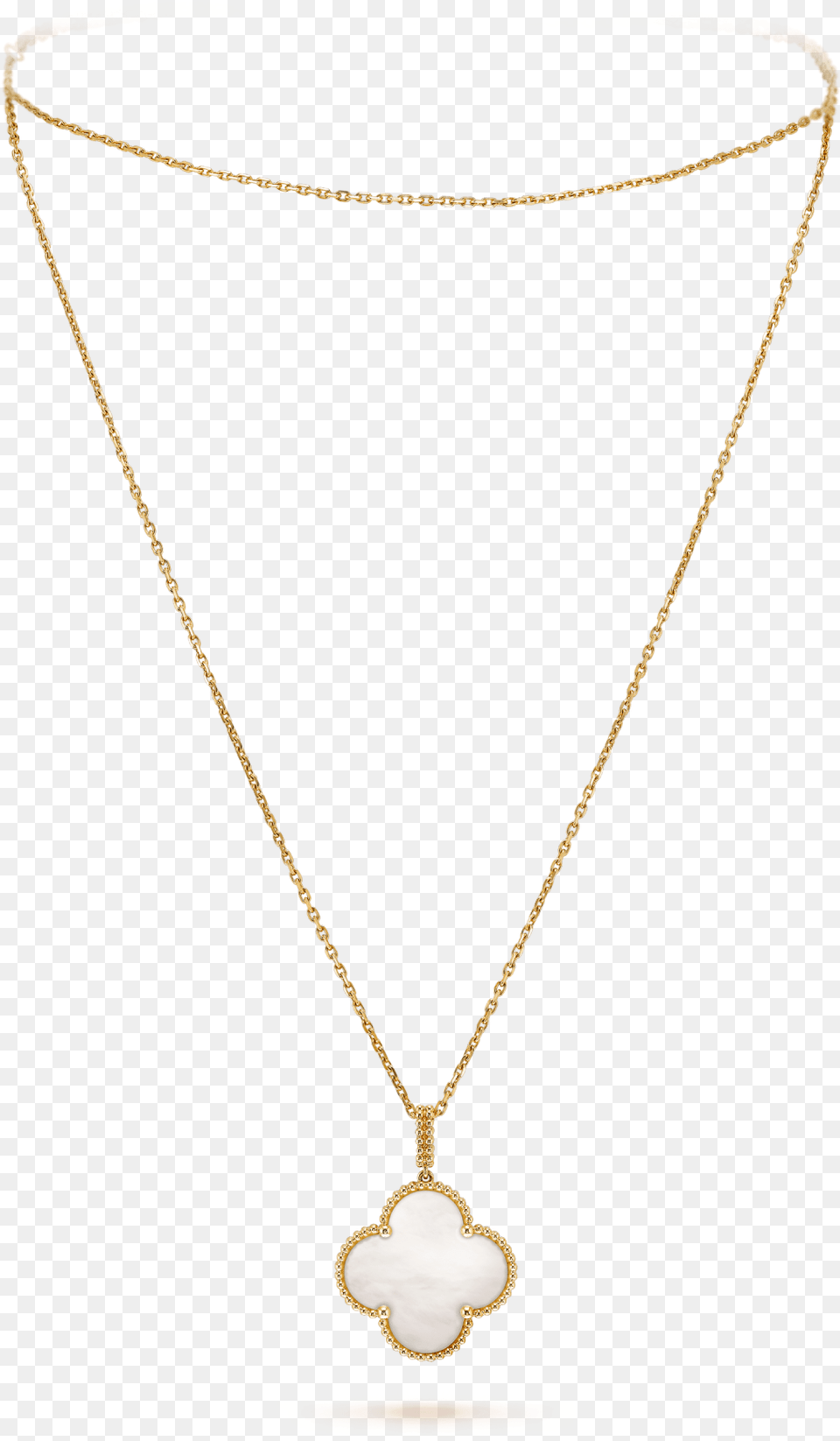 Magic Alhambra Long Necklace 1 Motif Necklace, Accessories, Jewelry, Pendant, Diamond Free Transparent Png