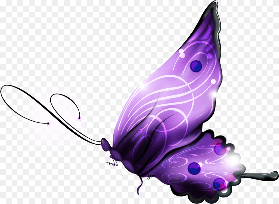 Magic Butterfly, Art, Graphics, Purple Png