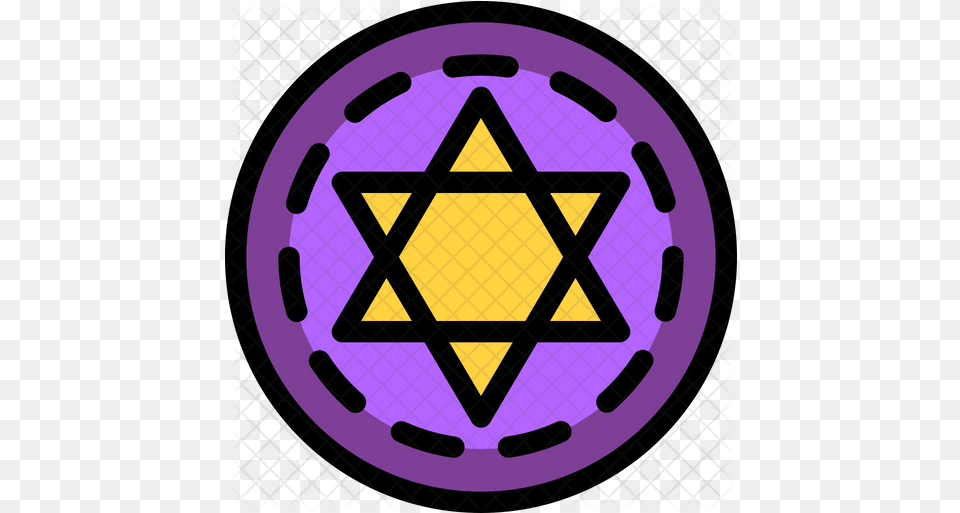 Magic Circle Icon Blue Star Of David, Symbol, Logo, Star Symbol Free Png