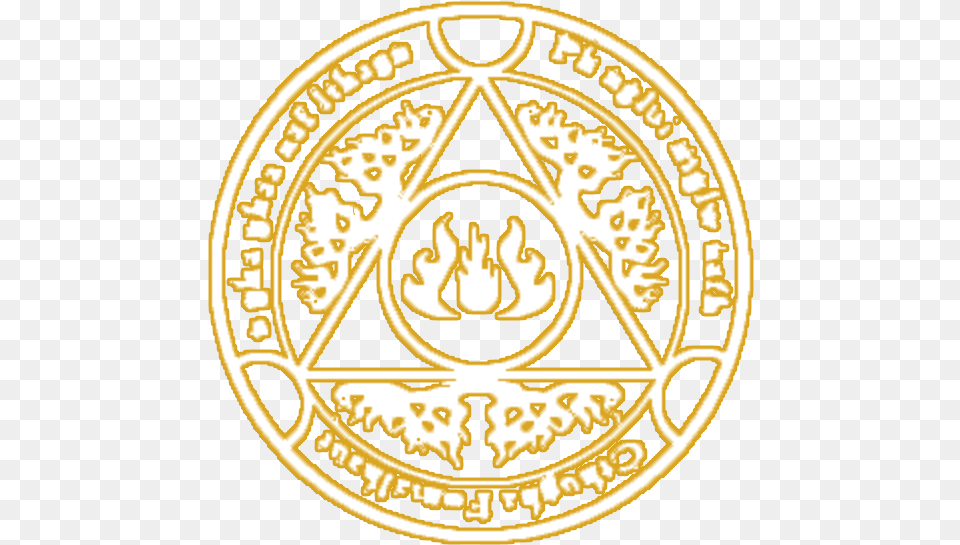 Magic Circle Or Gold Golden Yellow Transparent Gold Magic Circle, Emblem, Logo, Symbol, Badge Png